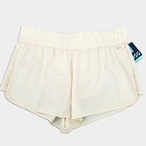 DSG Womens Size 2XL High Rise Waistband Stride Shorts Light Sand Brief Lined New